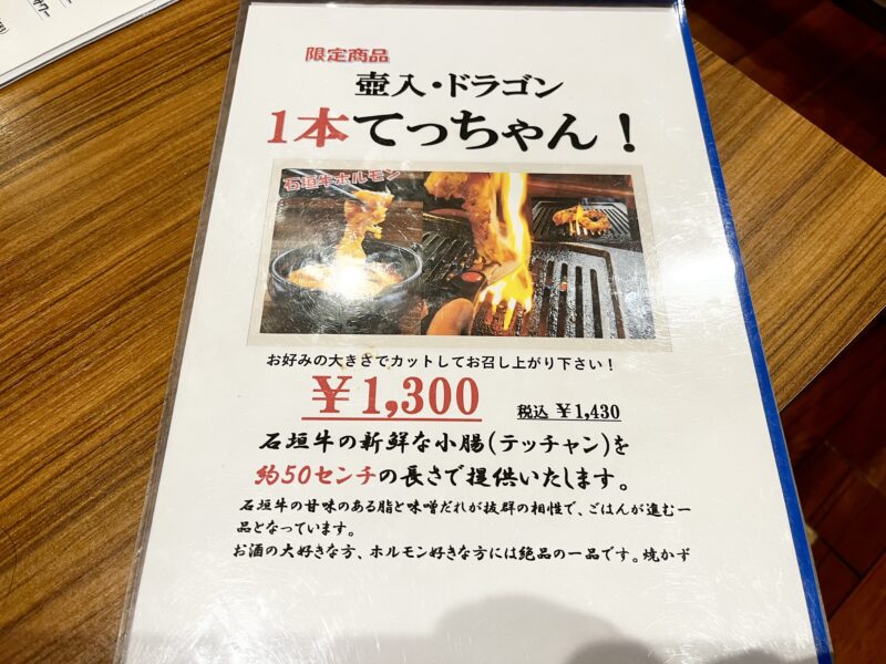限定商品【1本てっちゃん】