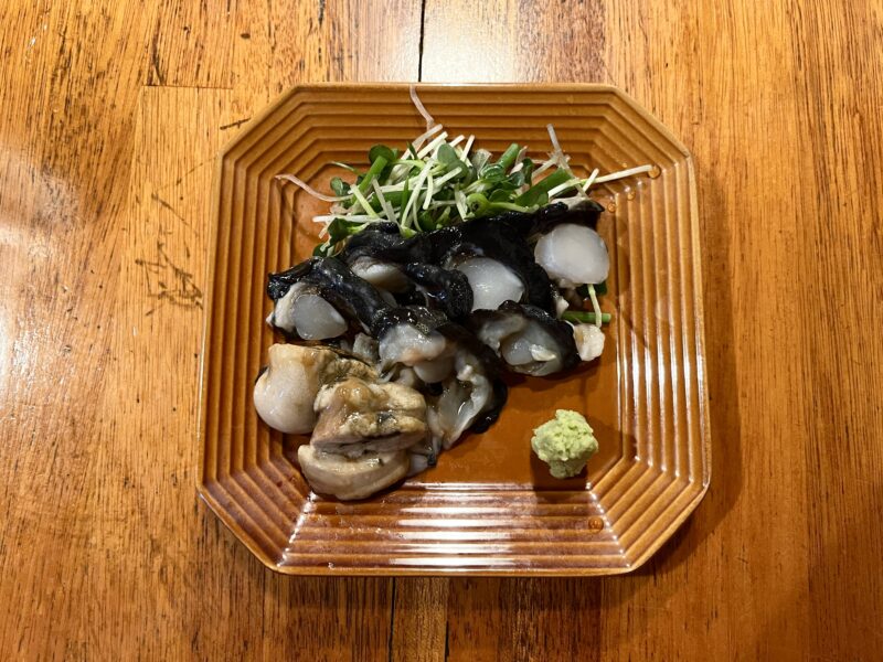 シャコ貝の刺身