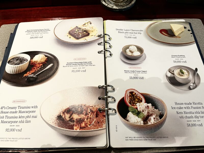 メニュー(スイーツ)