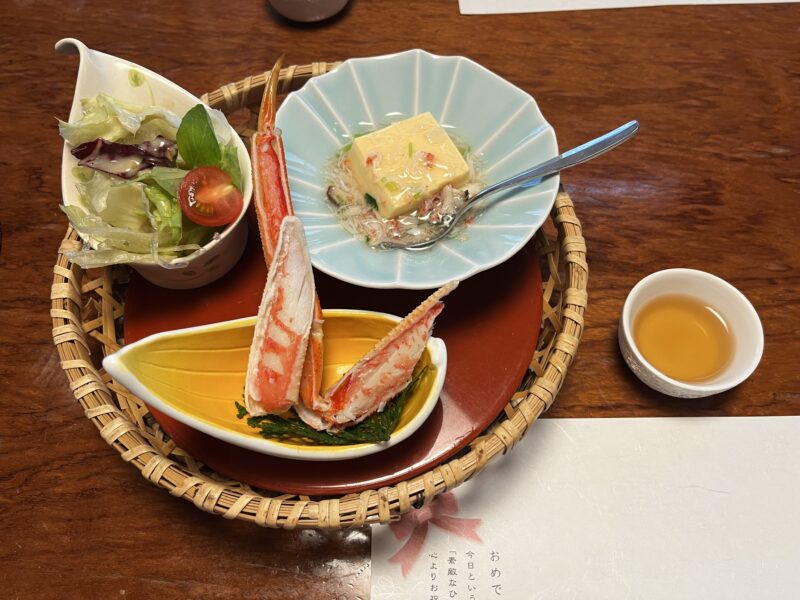 かに酢/玉子豆腐（かに餡かけ）/ミニサラダ